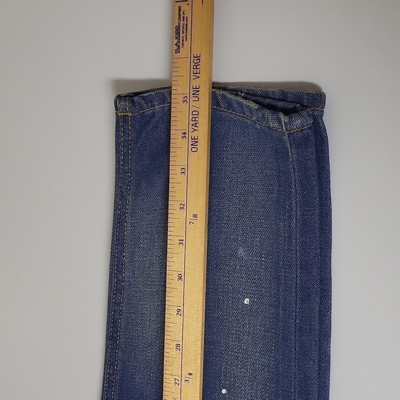 MANGO Denim & Tees Ripped Hand painted Jeans👖  in size 30 - Picture 15 of 16